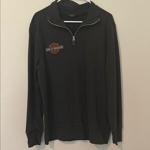 Harley-Davidson Black Zip Up Sweatshirt with Classic Appeal
